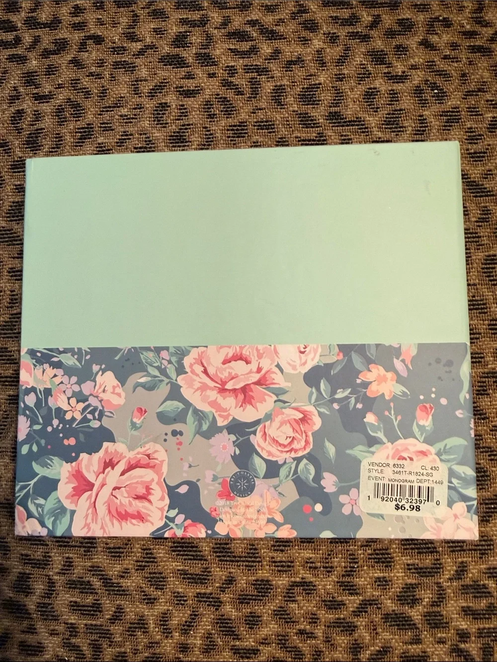 Monogram 'R' Floral Weekly Organizer - Mint & Pink
